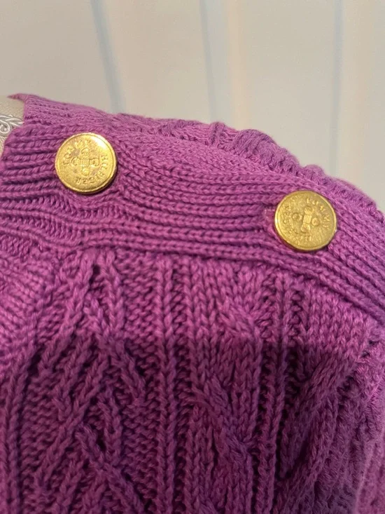 Tommy Hilfiger Women's Bright Purple Sweater - Picture 3 of 6